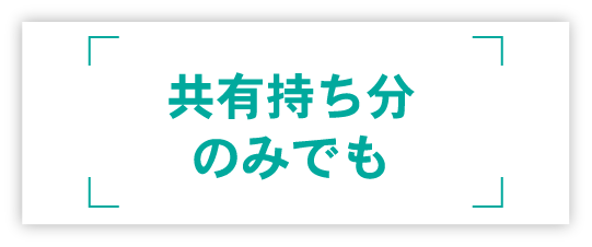 共有持ち分のみでも