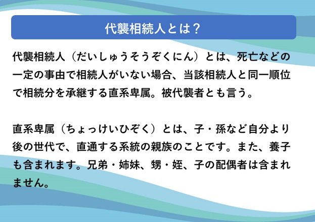 代襲相続人とは