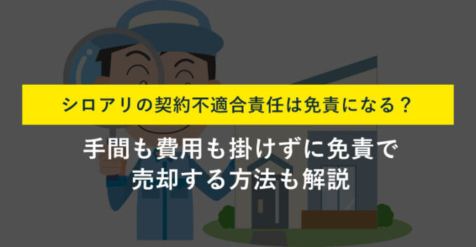 シロアリ被害は契約不適合責任の対象！免責で売却する方法を解説