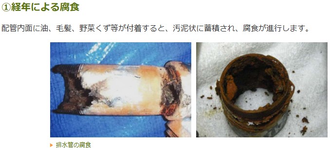 排水管の経年劣化（マンションリフォーム推進協議会）